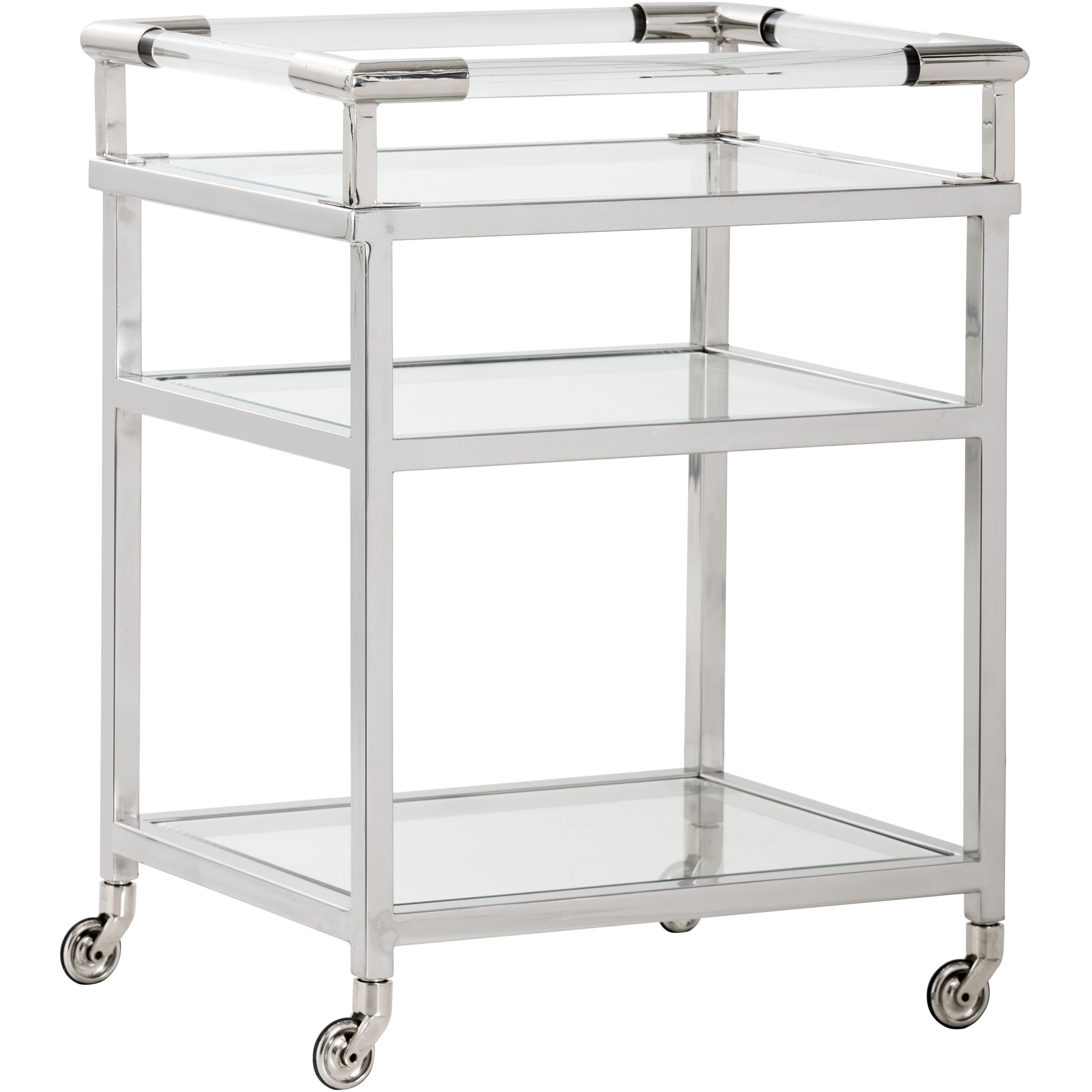 Margo Clear / Silver Bar Cart